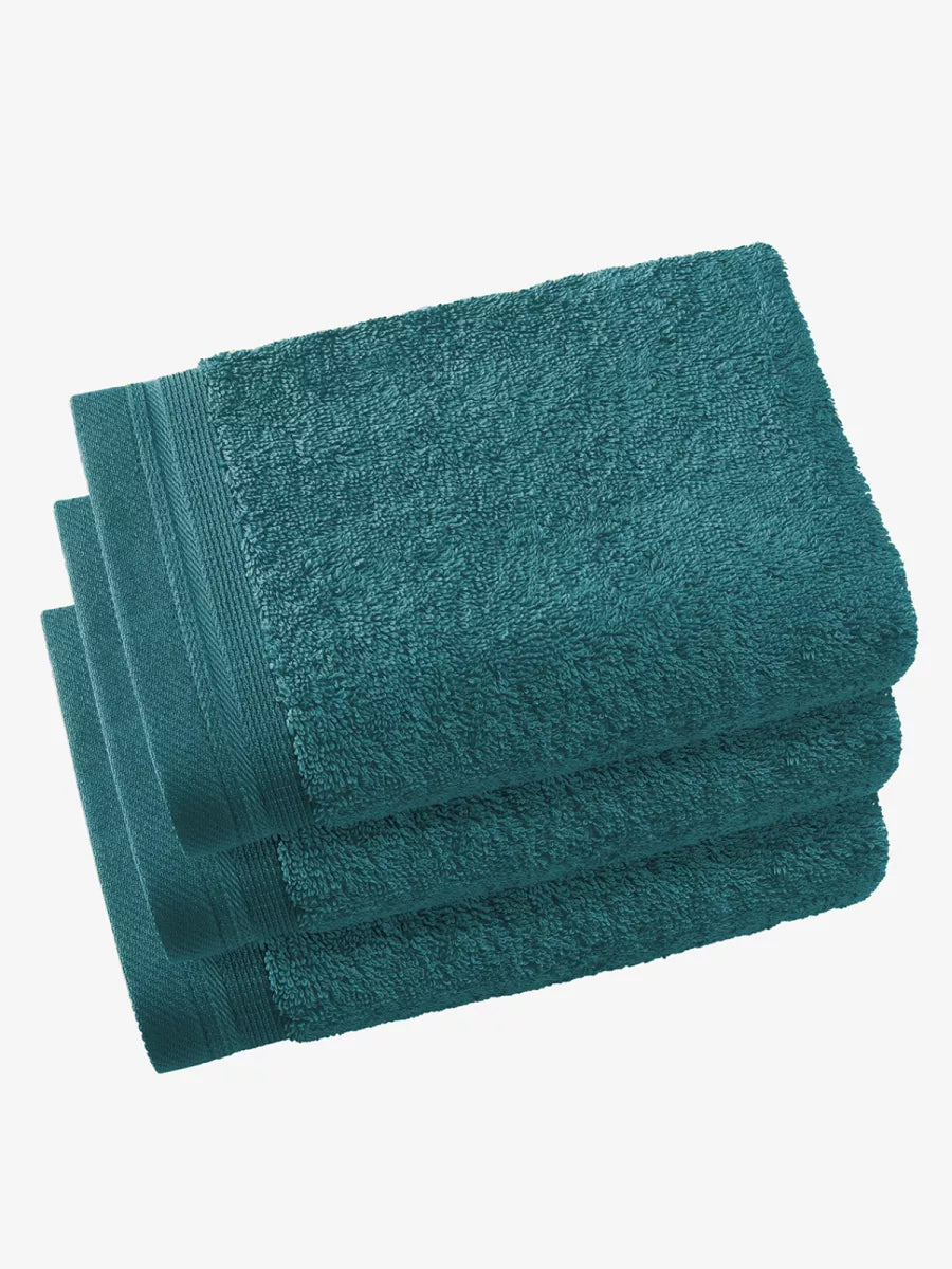 Witte Litear Handdoek - pine green