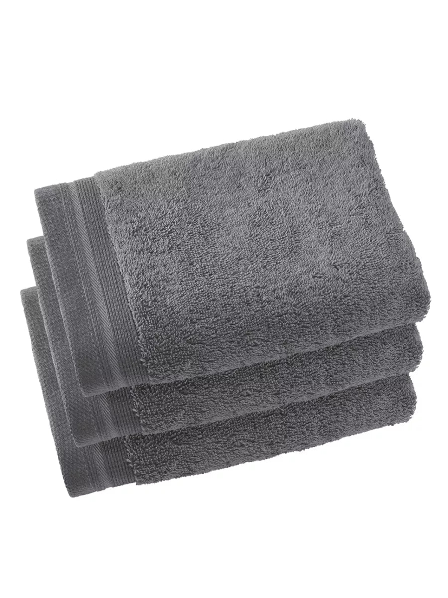Witte Litear Handdoek - steel grey