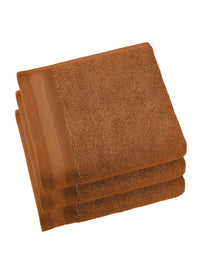 Witte Litear Handdoek - caramel