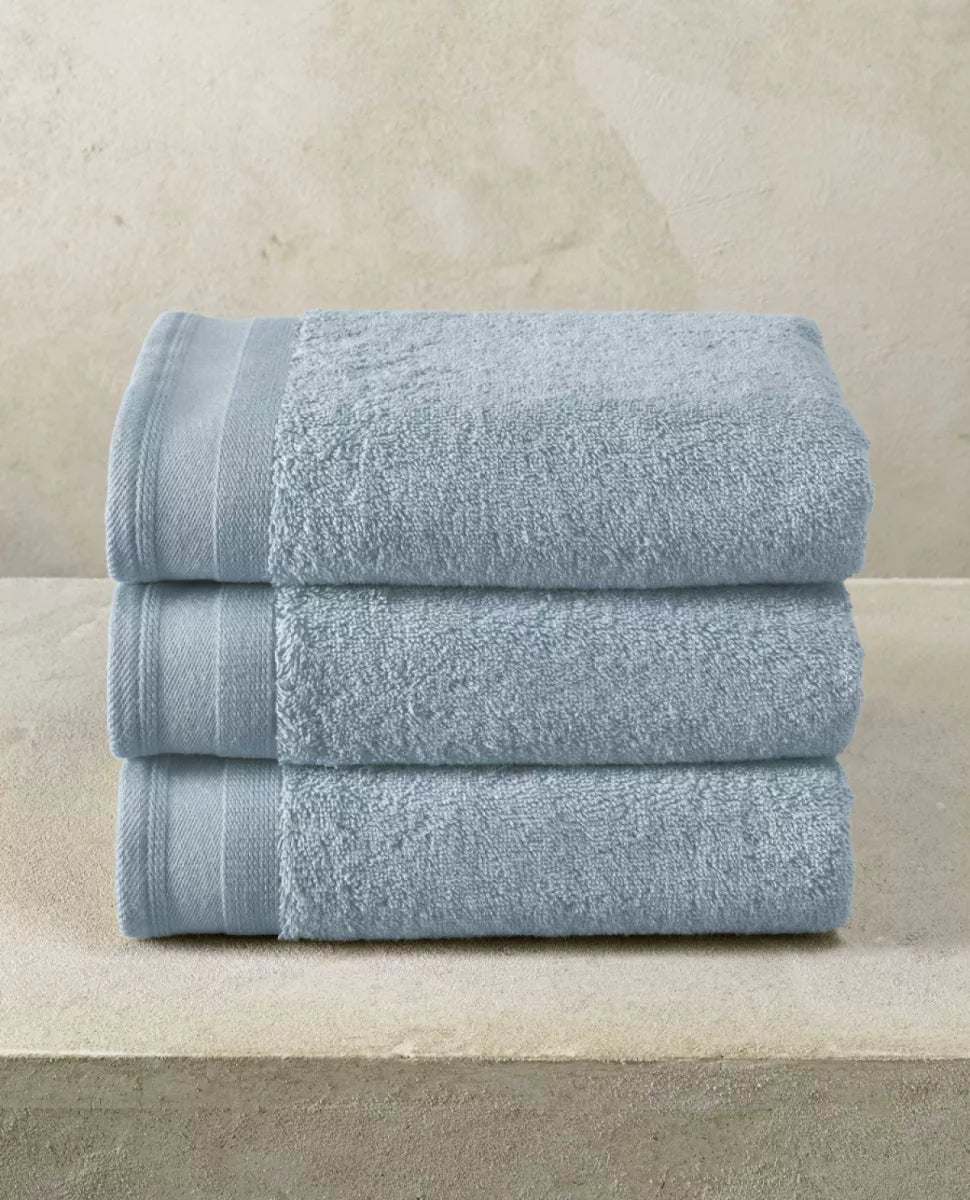 Witte Litear Handdoek - ice blue