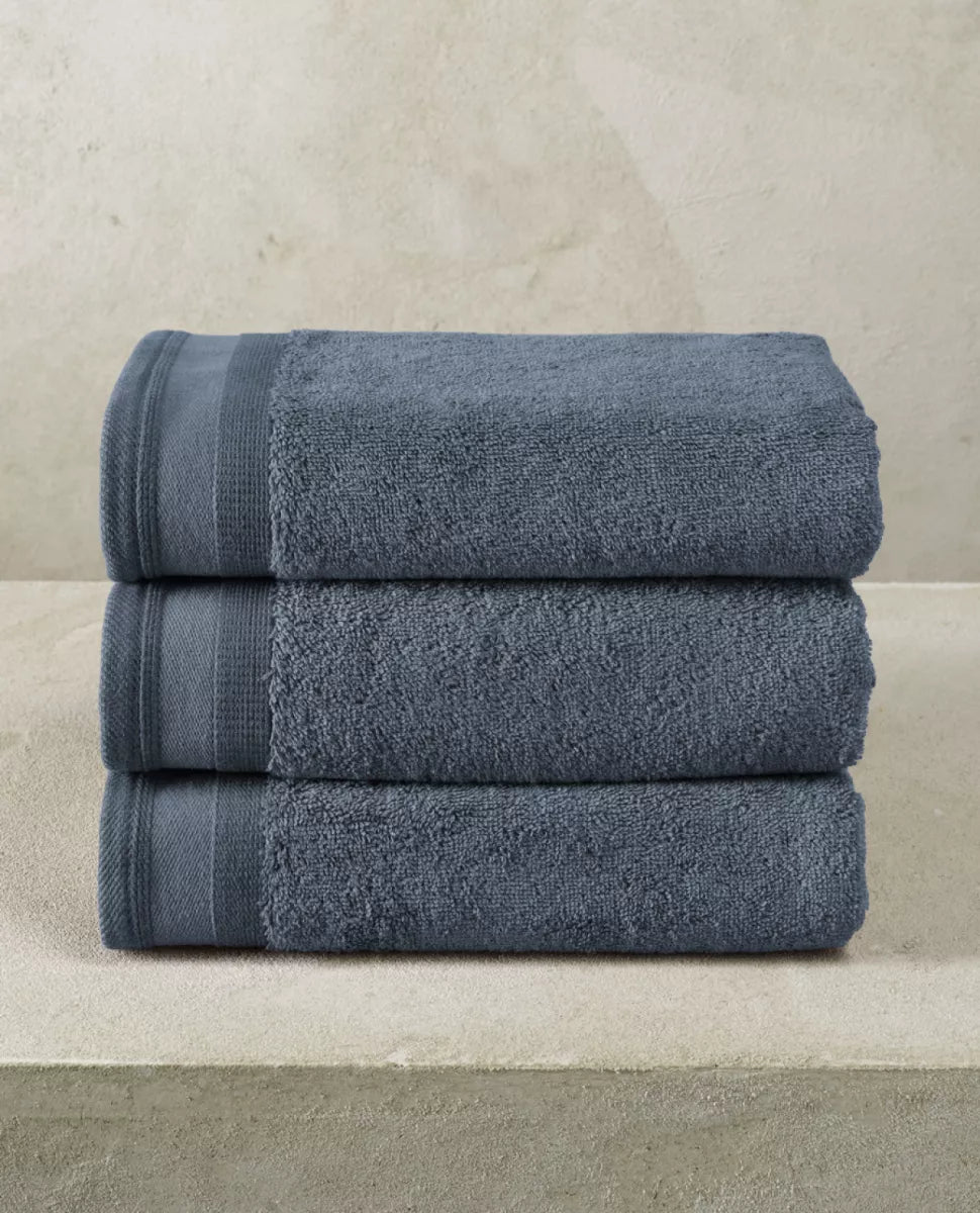 Witte Litear Handdoek - indigo