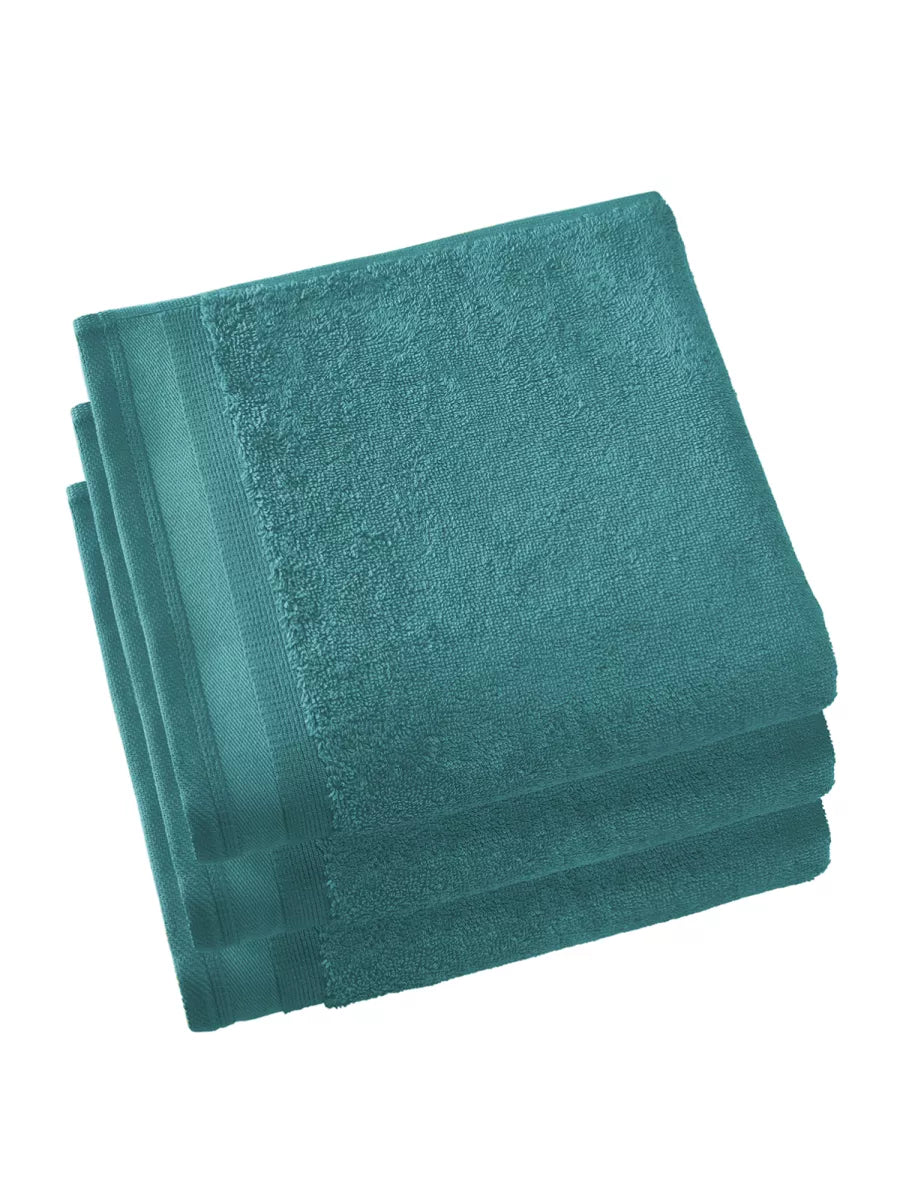 Witte Litear Handdoek - lake green