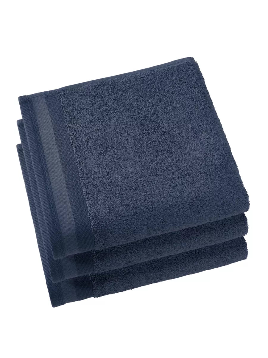 Witte Litear Handdoek - marine blue