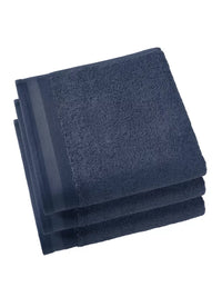 Witte Litear Handdoek - marine blue
