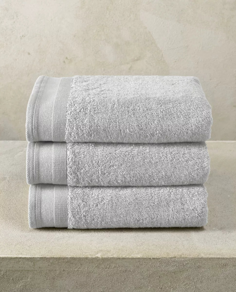 Witte Litear Handdoek - silver