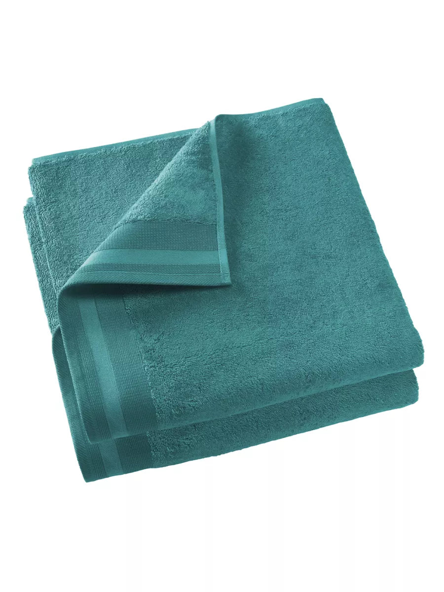 Witte Litear Handdoek - lake green