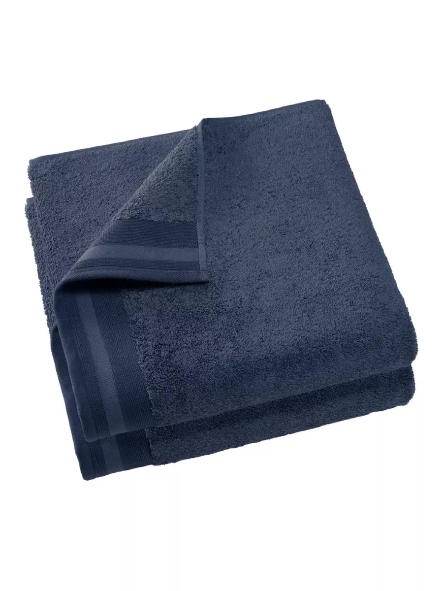 Witte Litear Handdoek - marine blue