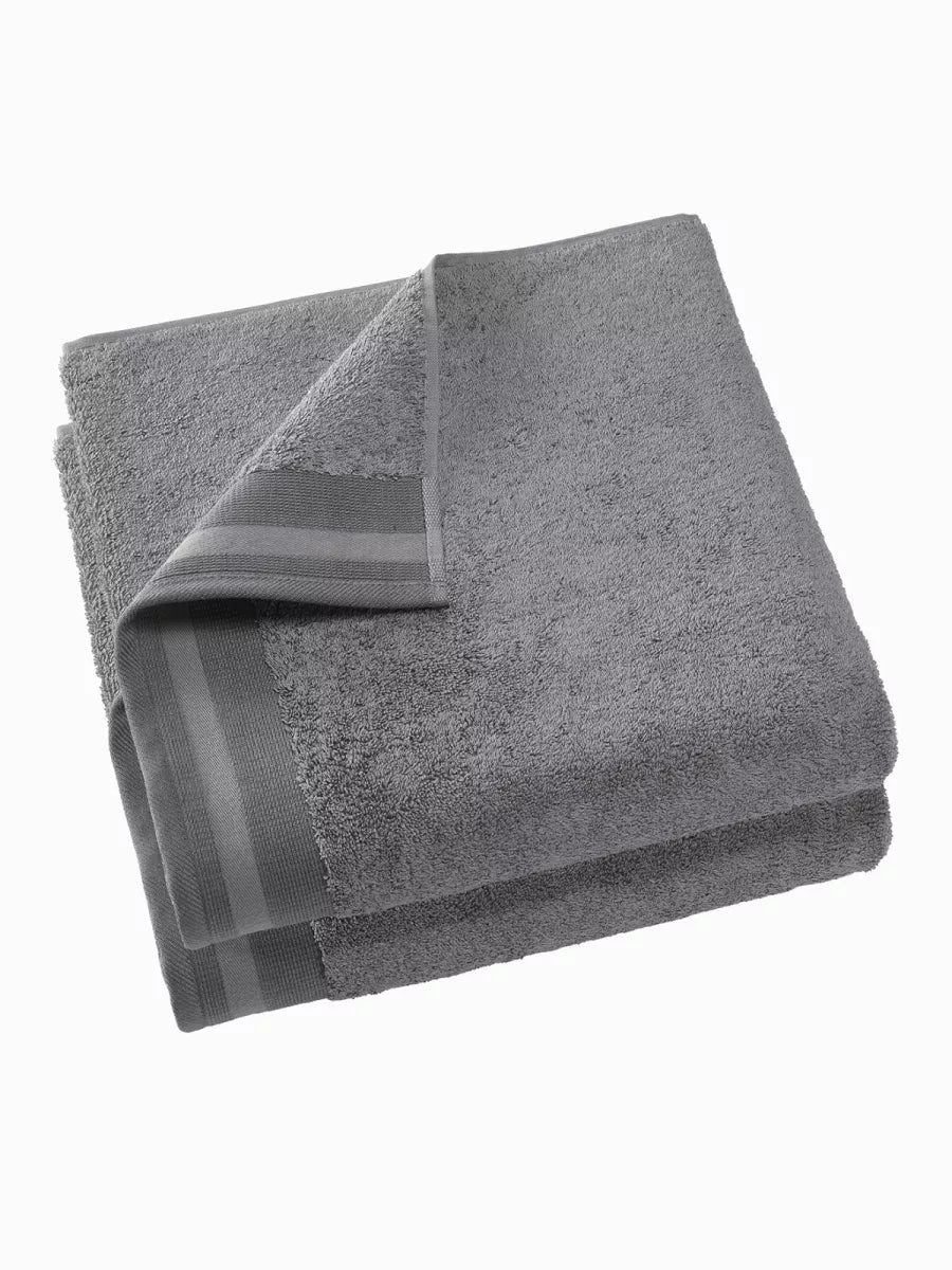 Witte Litear Handdoek - steel grey