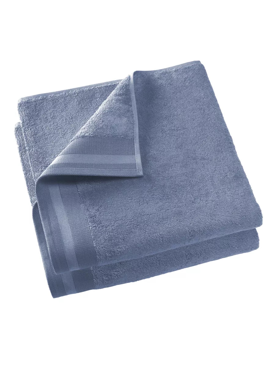Witte Litear Handdoek - stone blue
