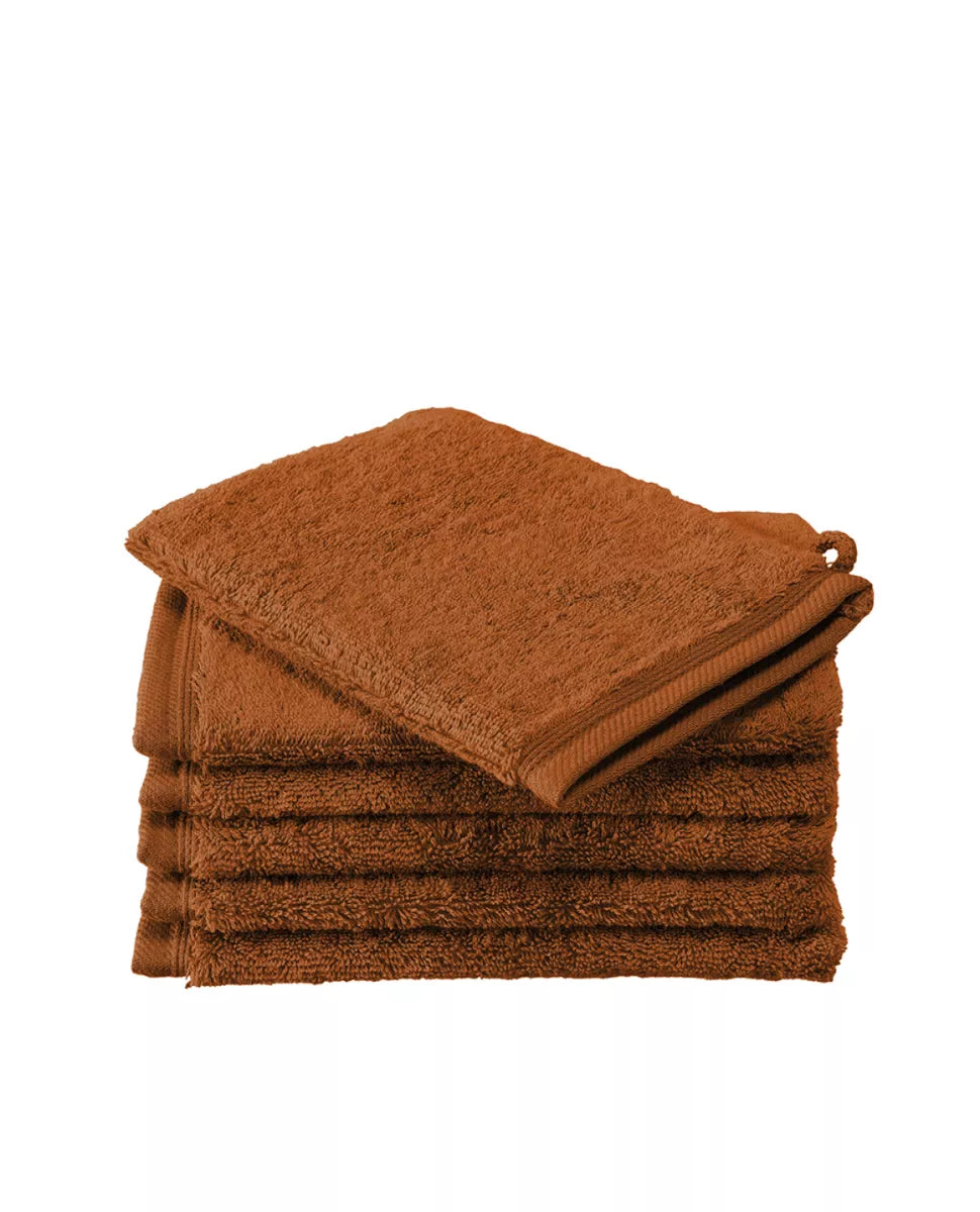 Witte Litear Handdoek - caramel