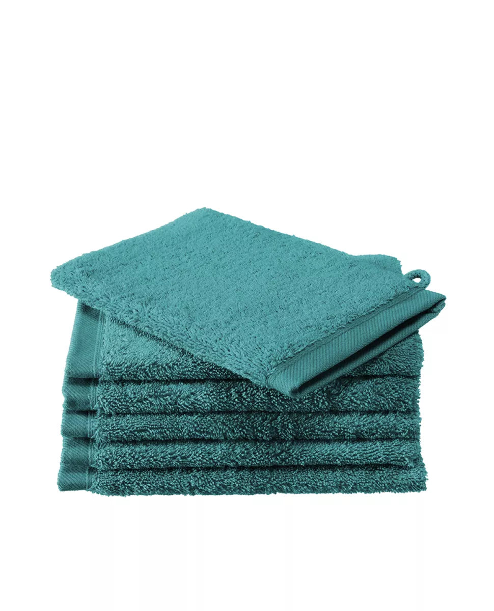 Witte Litear Handdoek - lake green