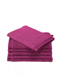 Witte Litear Handdoek - magenta