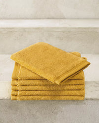 Witte Litear Handdoek - ochre