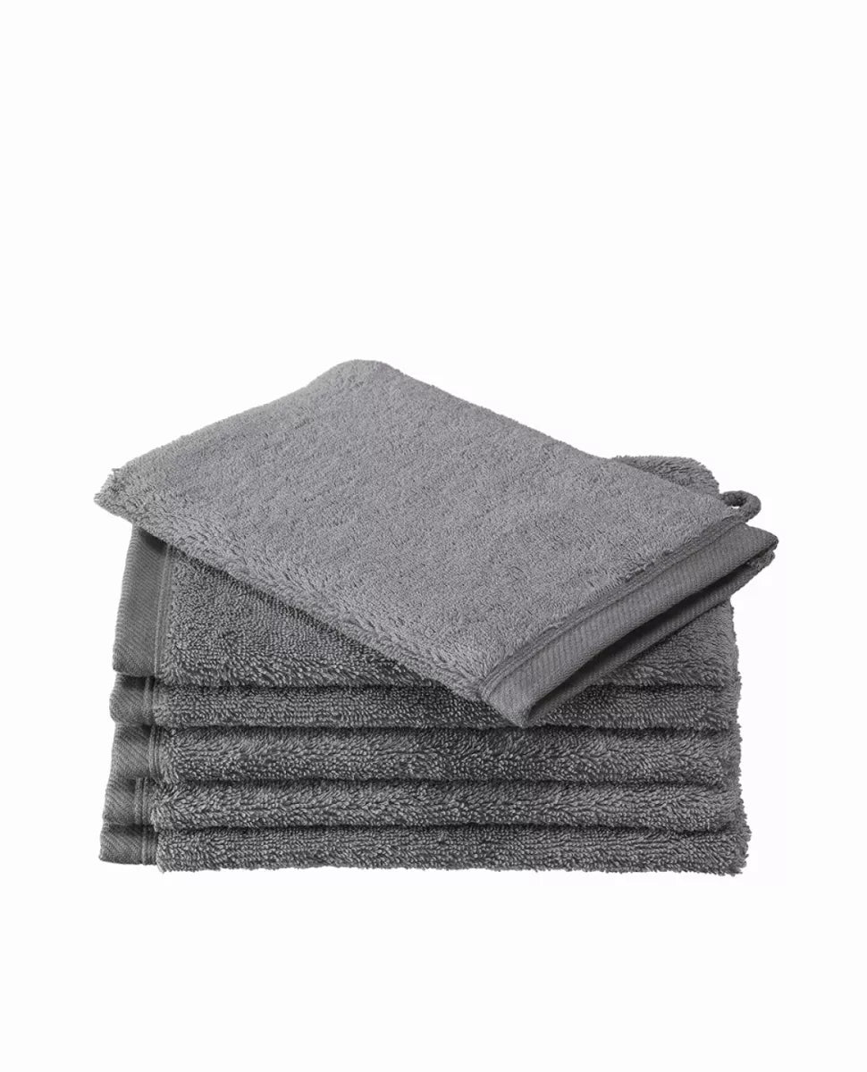 Witte Litear Handdoek - steel grey