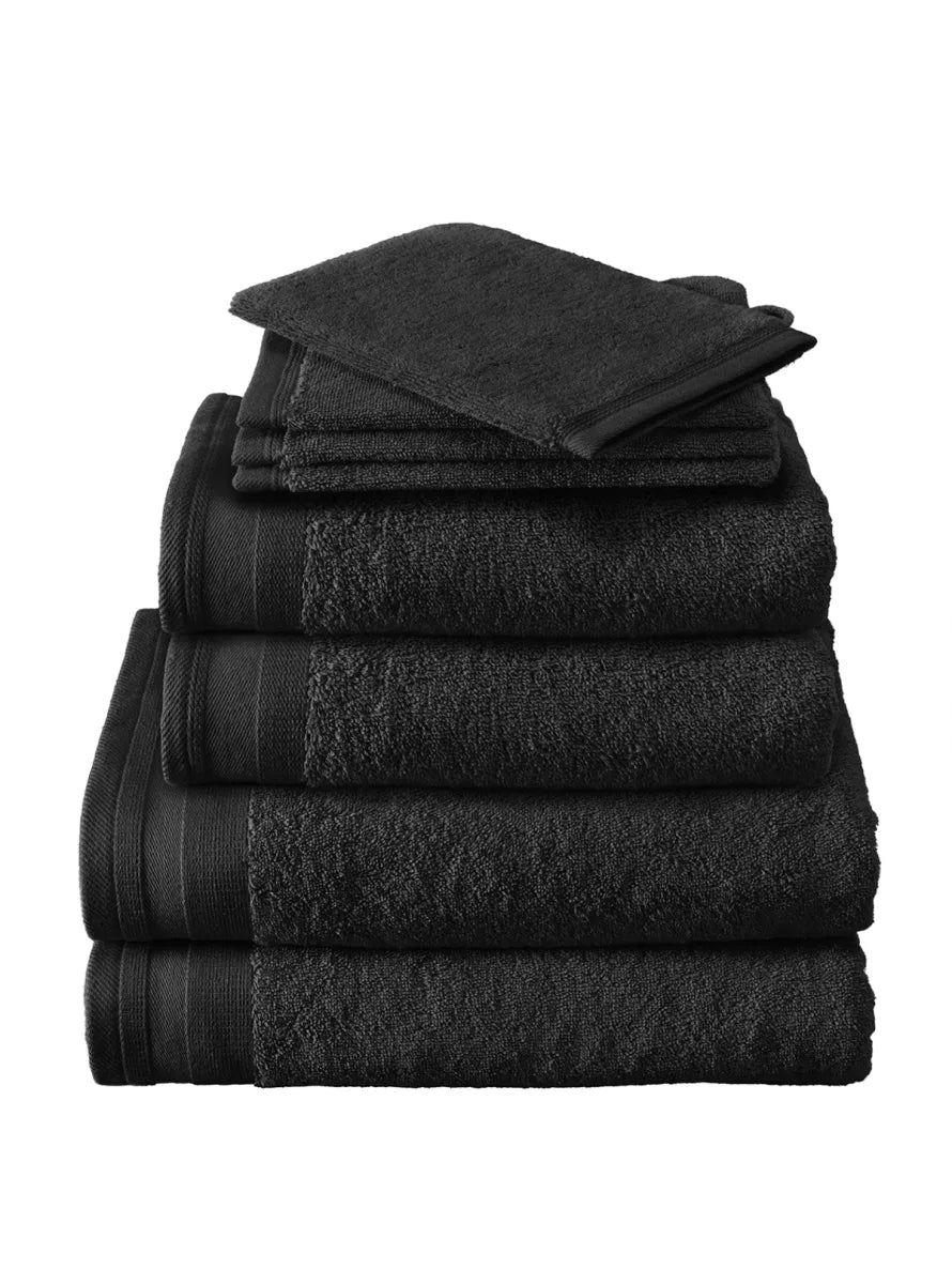Witte Litear Handdoek - black