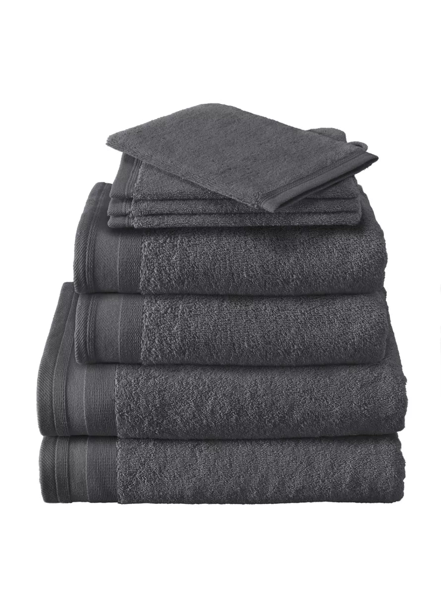 Witte Litear Handdoek - dark grey
