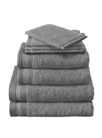 Witte Litear Handdoek - steel grey