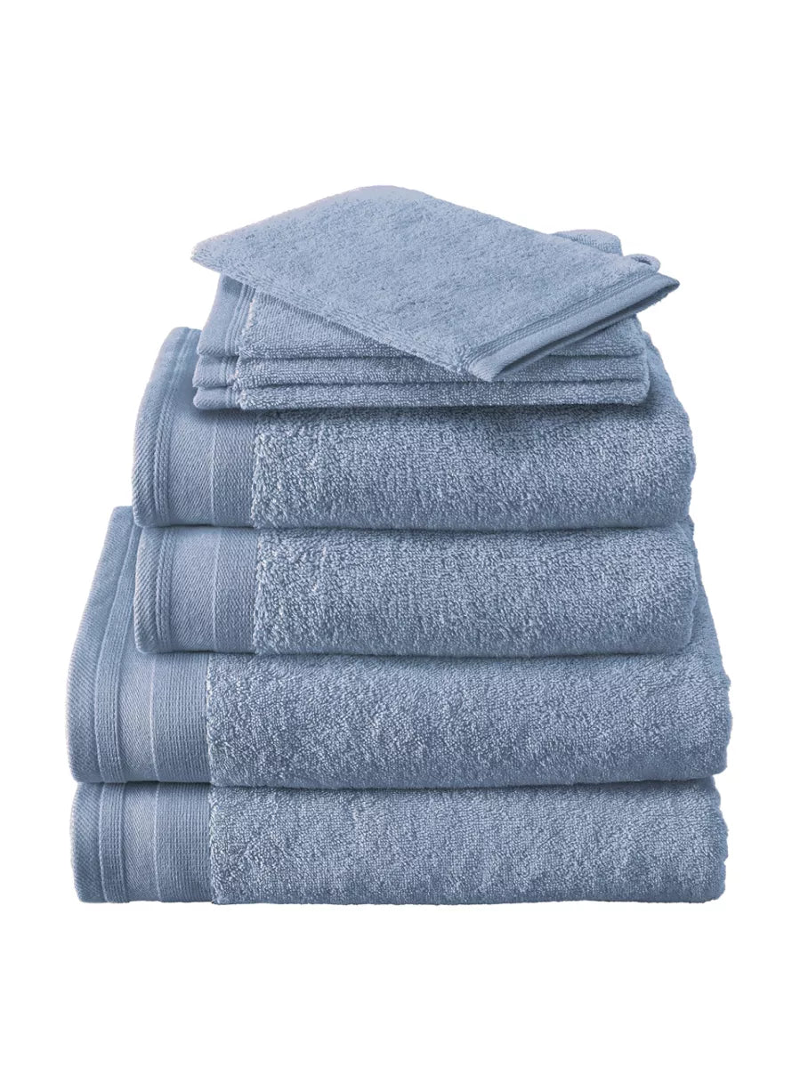Witte Litear Handdoek - stone blue