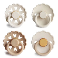 Mushie Fopseen set 4pack - Beige/white