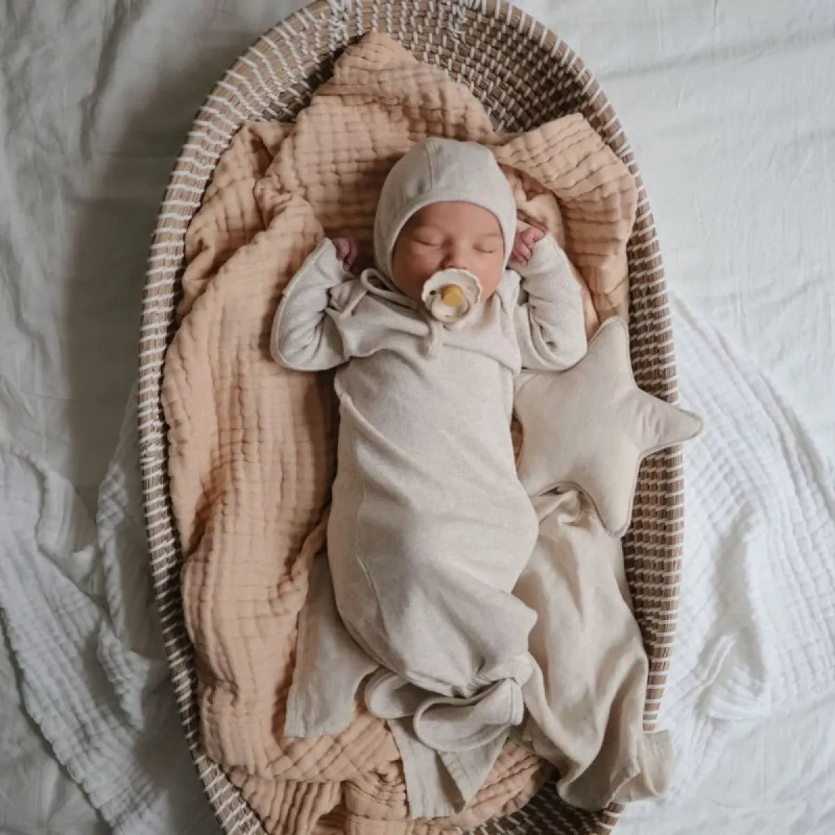 Mushie Fopseen set 4pack - Beige/white