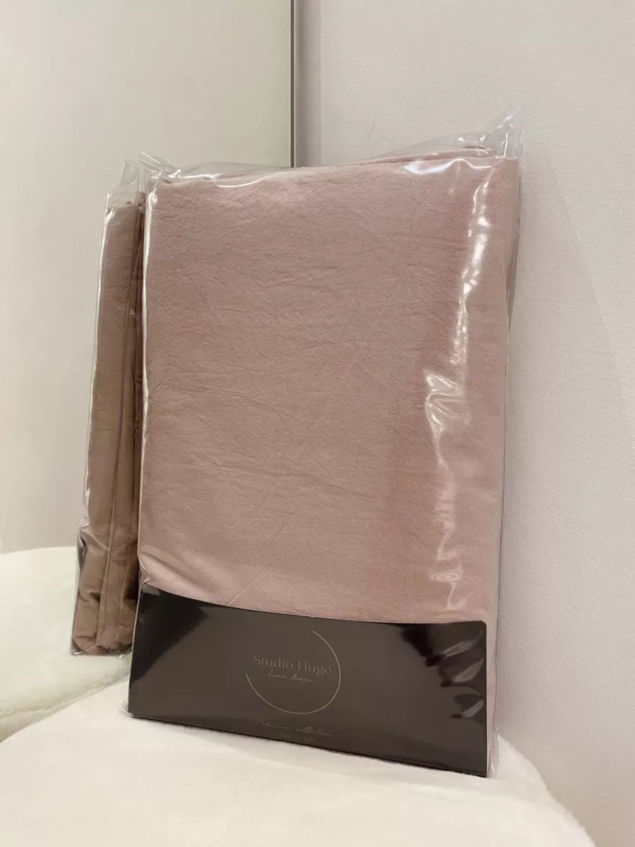 Studio Hugo Dekbedovertrek - Stonewashed roze